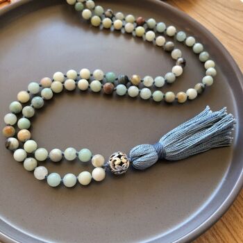 108 Perles Amazonite Multicolore Japa Mala 5