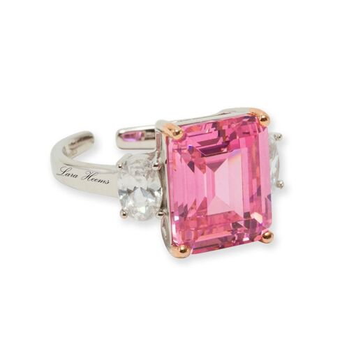 Emerald Pink Cut Ring