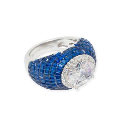 Deep Blue Sapphire Ring