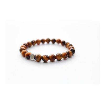 Bracelet Oeil de Tigre Marron 8mm