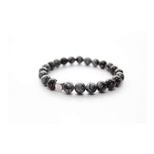 Snowflake Obsidian Bracelet 8mm