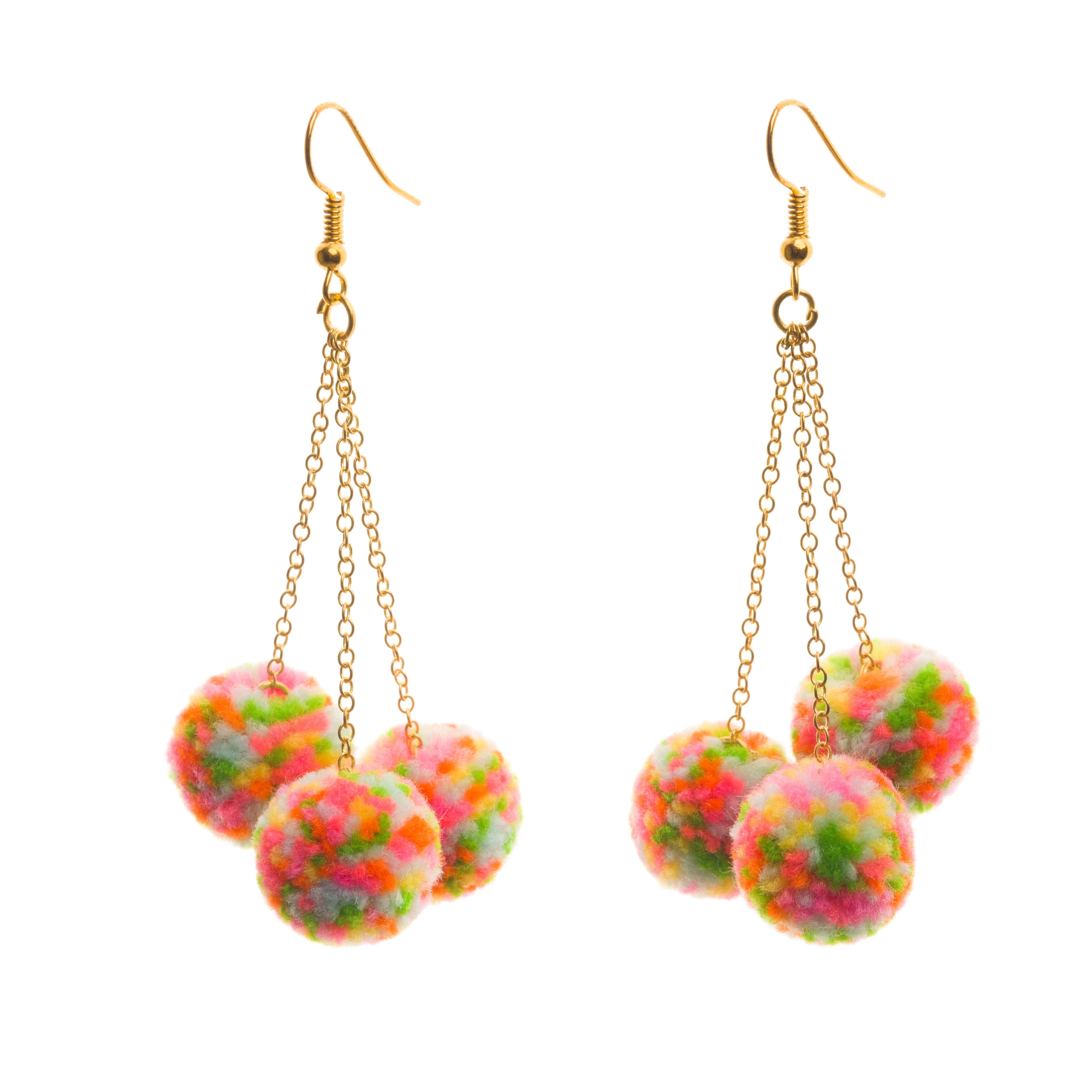 Boucles d'oreilles pompons - Tutti Frutti