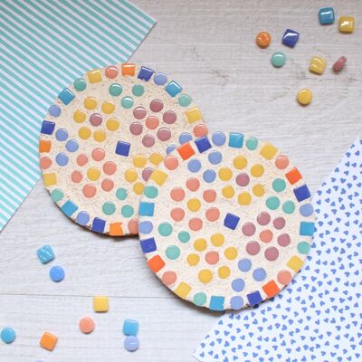 Round Mosaic Coaster Kit, Craft Kit