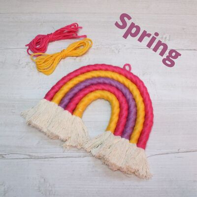 Hanging Rainbow Macramé Kit, craft kit