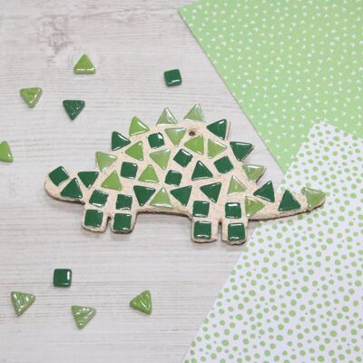 Dinosaur Mosaic Kit - Stegosaurus Green, Craft Kit