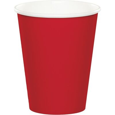 Vasos Cartón Clásico Rojo