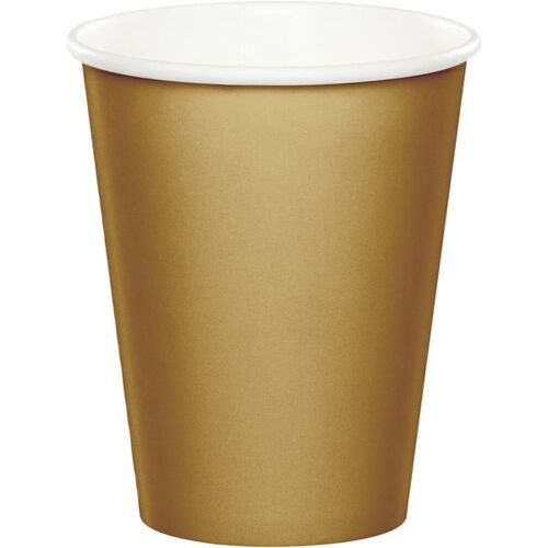 Paper Cups Glittering Gold