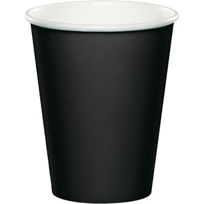 Vasos de Papel Terciopelo Negro