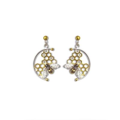 Boucles d'oreilles en nid d'abeille x