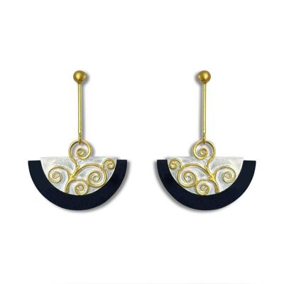 Boucles d'oreilles design Klimt