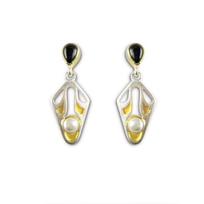 Aretes de inspiración Art Deco..