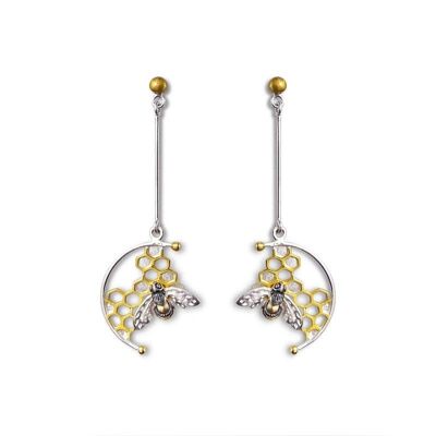 Boucles d'oreilles en nid d'abeille