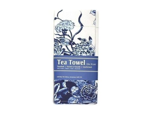 Tea Towel, Tile tableau with blue birds
