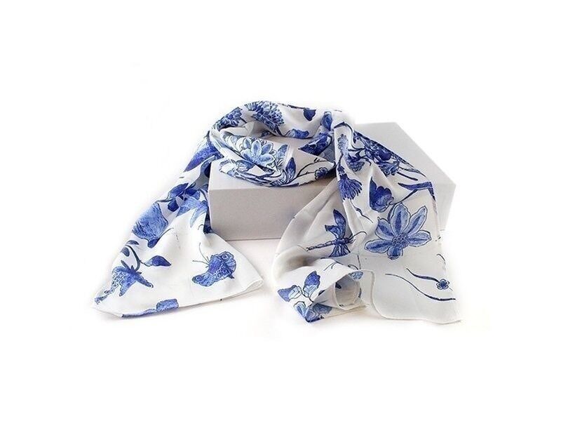 Schal, Delft Blue Birds