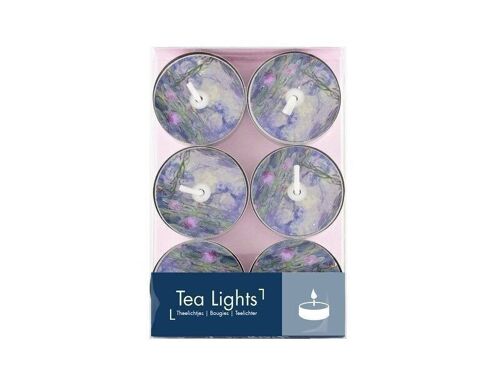 set of 6 Tea lights, Monet, Water Lilies