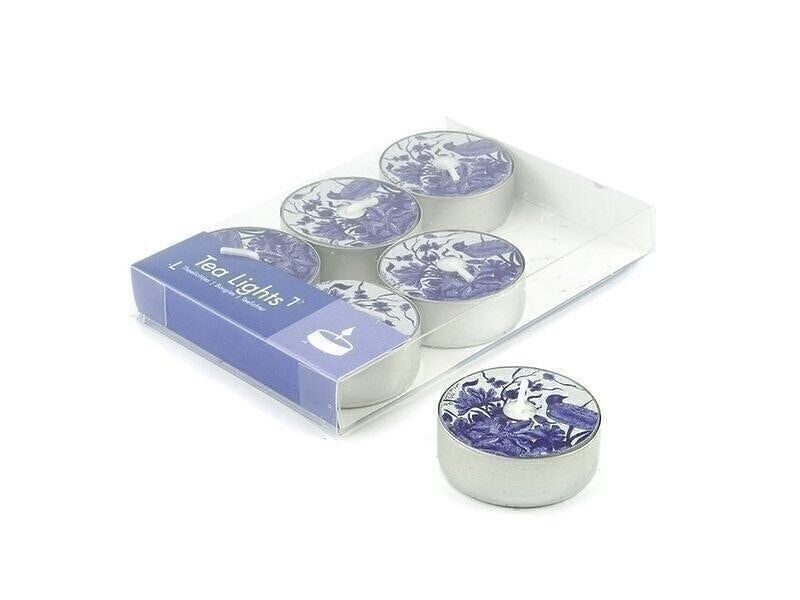 set di 6 lumini, uccellino blu di Delft