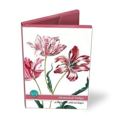 Porte-cartes, 10 cartes doubles, Tulipes historiques