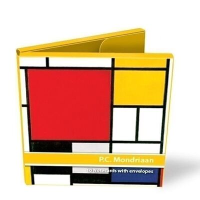 Kartenetui, 10 Doppelkarten, Mondrian