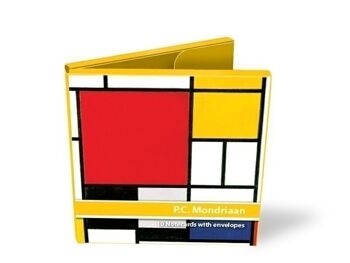 Porte-cartes, 10 cartes doubles, Mondrian 1
