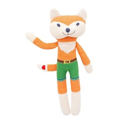 Cuddly toy fox knitted