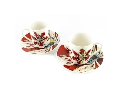 Espresso set (2 cups), Tulip Marrel, Rijksmuseum