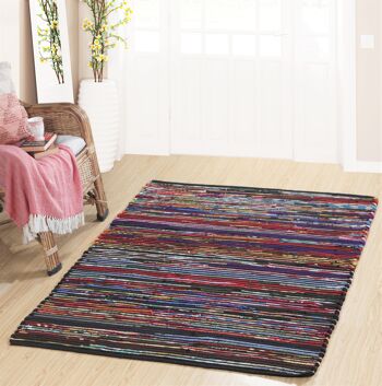 TAPIS TISSÉ À LA MAIN COULEURS COLORÉES POUR LE SALON PEUT ÊTRE UTILISÉ DES DEUX CÔTÉS 1