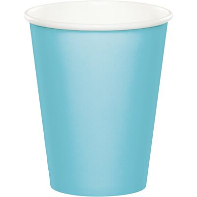 Vasos Cartón Azul Pastel