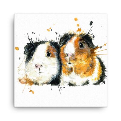 Splatter Meerschweinchen Mini-Leinwand