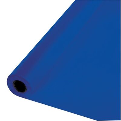 Rouleau de table en plastique bleu cobalt