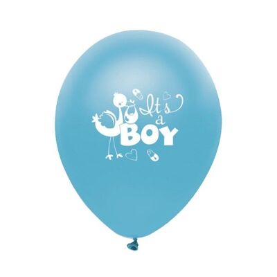 It's a Boy Stork Latex Balloons Pearlescent Impression recto verso