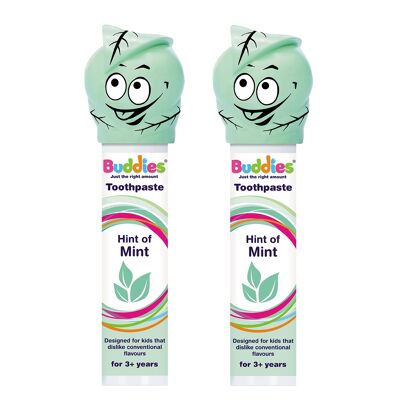 Buddies Hint Of Mint Toothpaste Twin Pack: 2 X 100ml Pump Dispenser