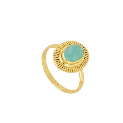 Fairy Gold Amazonite oval ring