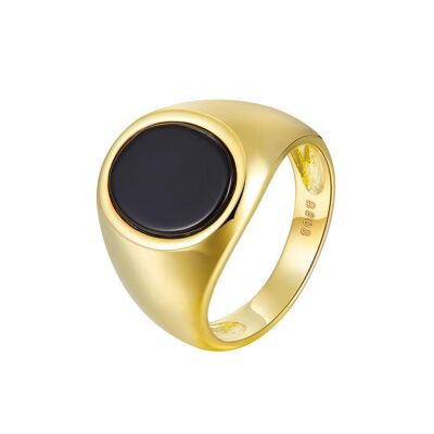 Seal Black Oval ring