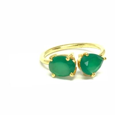 Green Onix Golden Ring