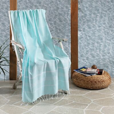 Trendy Cotton Hammam Towel, Aqua