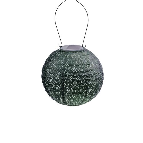 Sustainable Led Lantern Garden Decoration Fan Round - 20 cm - Green