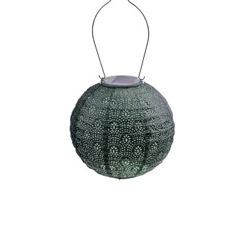 Lanterne Led Durable Décoration de Jardin Éventail Ronde - 20 cm - Vert 1