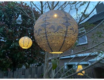 Lanterne Led Durable Décoration de Jardin Ventilateur Rond - 20 cm - Vert 5