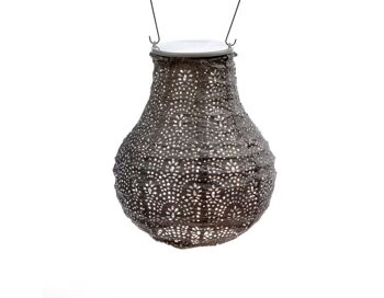 Lanterne Led Durable Décoration Jardin Ampoule Ventilateur - 16 cm - Taupe 1