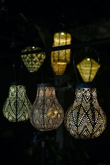 Lanterne Led Durable Décoration Jardin Ampoule Ventilateur - 16 cm - Taupe 2
