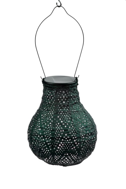 Sustainable Led Lantern Garden Decoration Ikat Bulb - 16 cm - Green