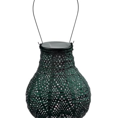 Sustainable Led Lantern Garden Decoration Ikat Bulb - 16 cm - Green