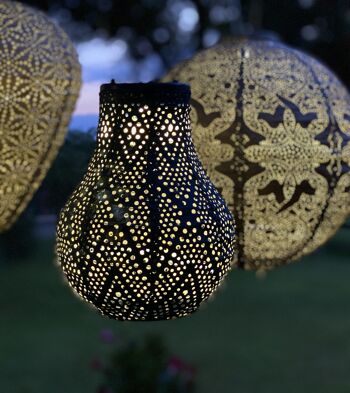 Lanterne Led Durable Décoration de Jardin Ampoule Ikat - 16 cm - Essence 2