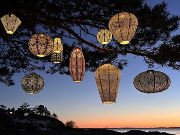 Lanterne Led Durable Décoration de Jardin Ampoule Ikat - 16 cm - Essence 4