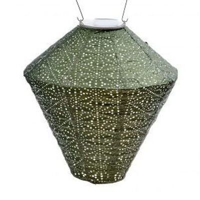 Sustainable Led Lantern Garden Decoration Sashiko Diamond - 28 cm - Light Green