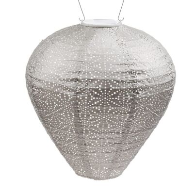 Linterna Led Sostenible Decoración Jardín Globo Sashiko - 30 cm - Light Taupe