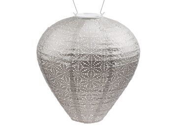 Lanterne Led Durable Décoration de Jardin Ballon Sashiko - 30 cm - Taupe Clair 1