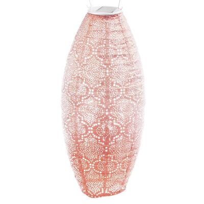 Sustainable Led Lantern Garden Decoration Bazaar Long Oval - 20 cm - Roze