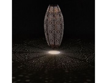 Lanterne Led Durable Décoration Jardin Bazar Ovale Long - 20 cm - Rose 2