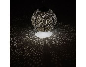 Lanterne Led Durable Décoration de Jardin Ikat Ronde - 30 cm - Cuivre 2